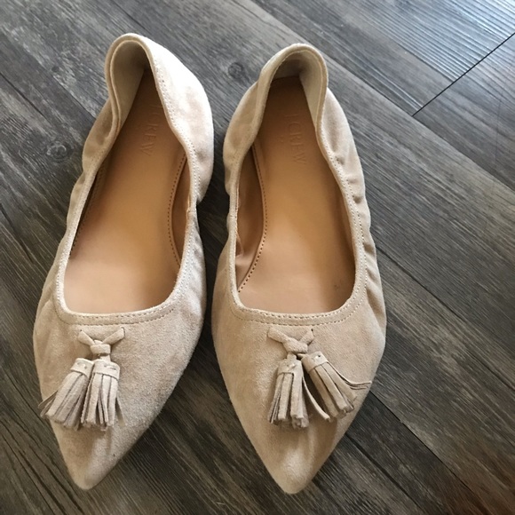 J. Crew Shoes - J. Crew tan tasked flats size 8.5